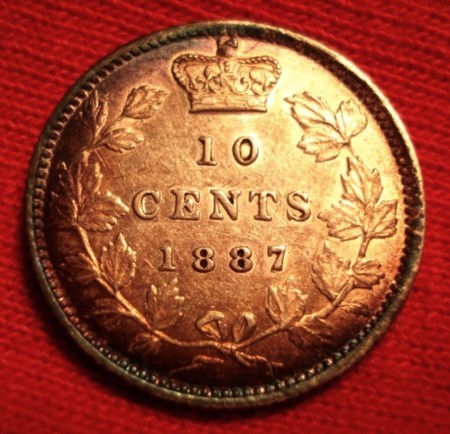 1887-Canada-Ten-Cent---Please-Your-Opinion-Of-Grade-Thx-: